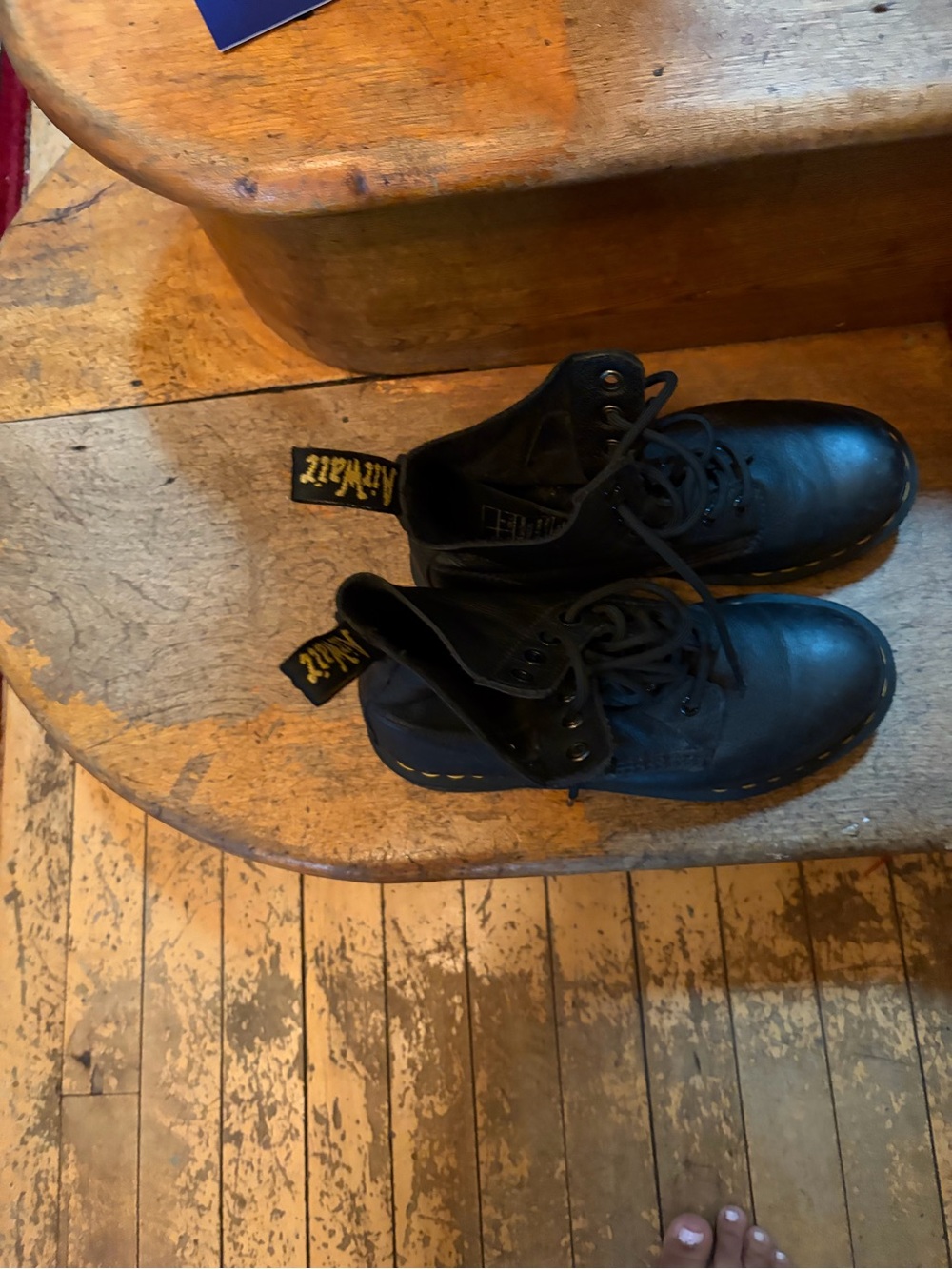 Dr. Martens Black Leather Lace-Up Boots